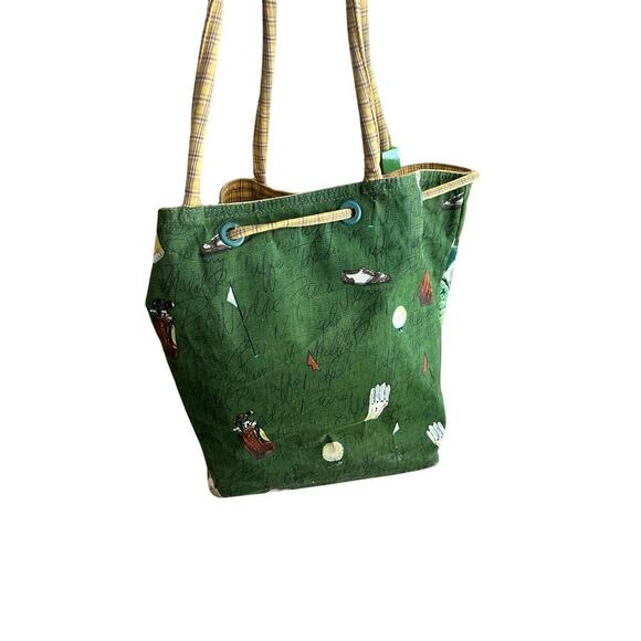 Anne Ormsby Sun Sand Golf Holiday Canvas Swimming Beach Tote Bag - Picture 12 of 14